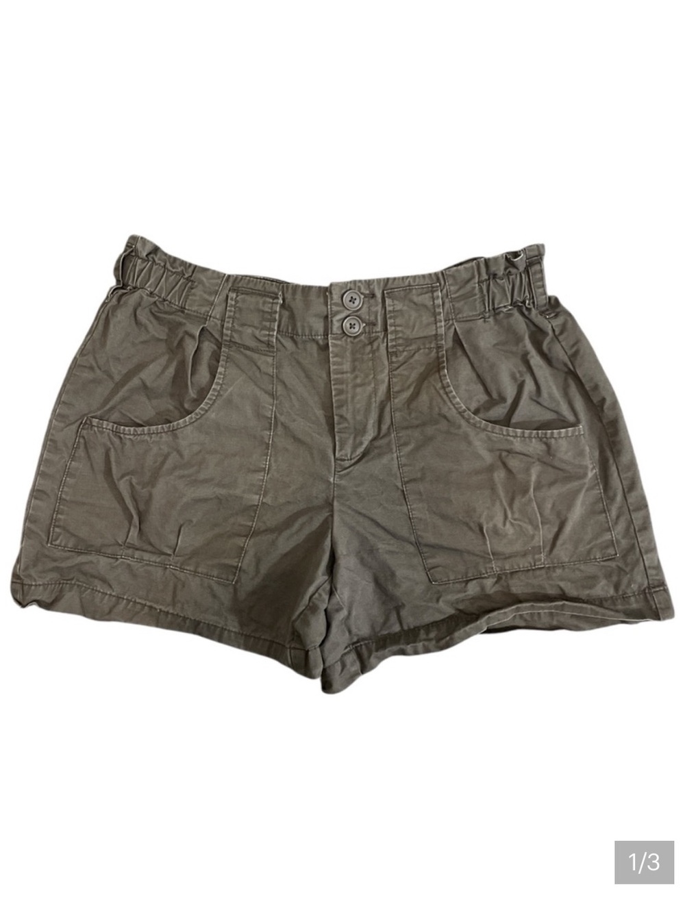 C33- A.N.A olive green Casual scrunch waistband Shorts